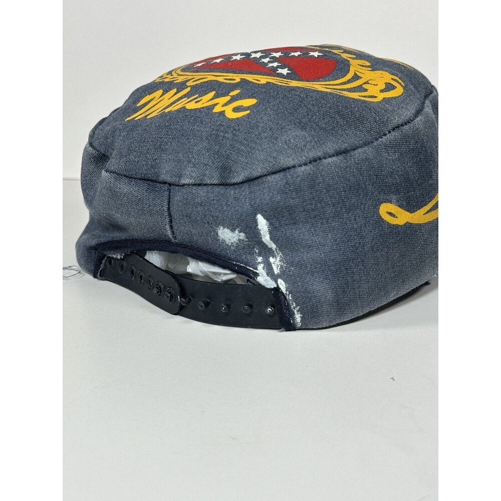 Vintage ALABAMA Mountain Music Adjustable Hat/ Cap Strapback Blue Distressed 80s - Picture 8 of 12